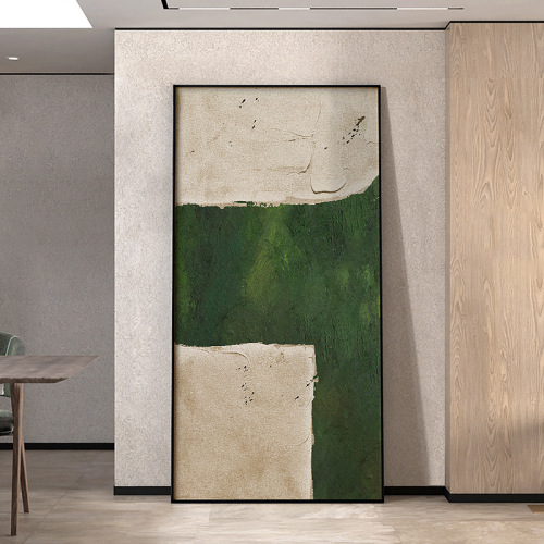 Color, silent wind, porch abstract decoration painting ink green hanging painting huge art sofa large size landing painting