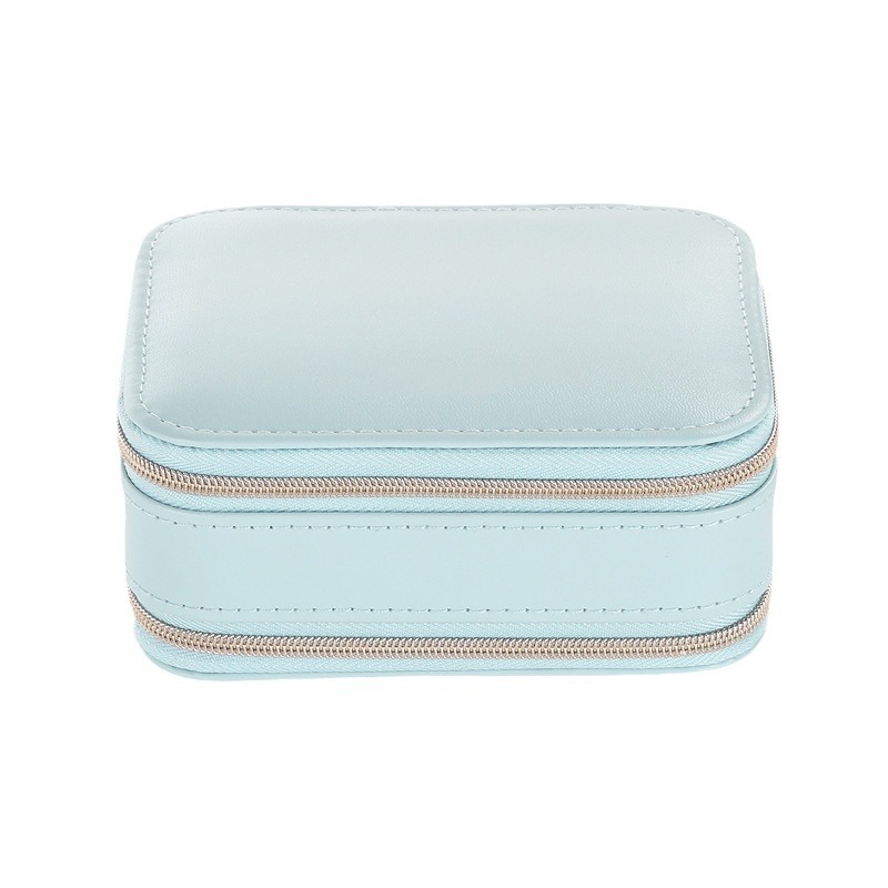 クロスボーダー旅行二重ジッパージュエリー収納ボックスクリエイティブポータブルネックレスイヤリングリングジュエリーボックスジュエリーボックス
