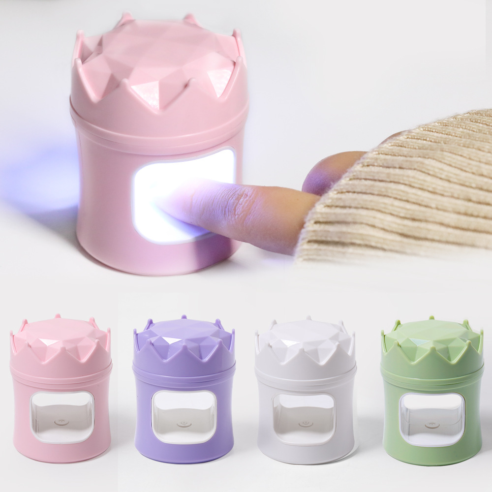 Lámpara de Uñas de Corona, Máquina de Fototerapia UV, Secado Rápido, Portátil de Mano para Esmalte y Gel