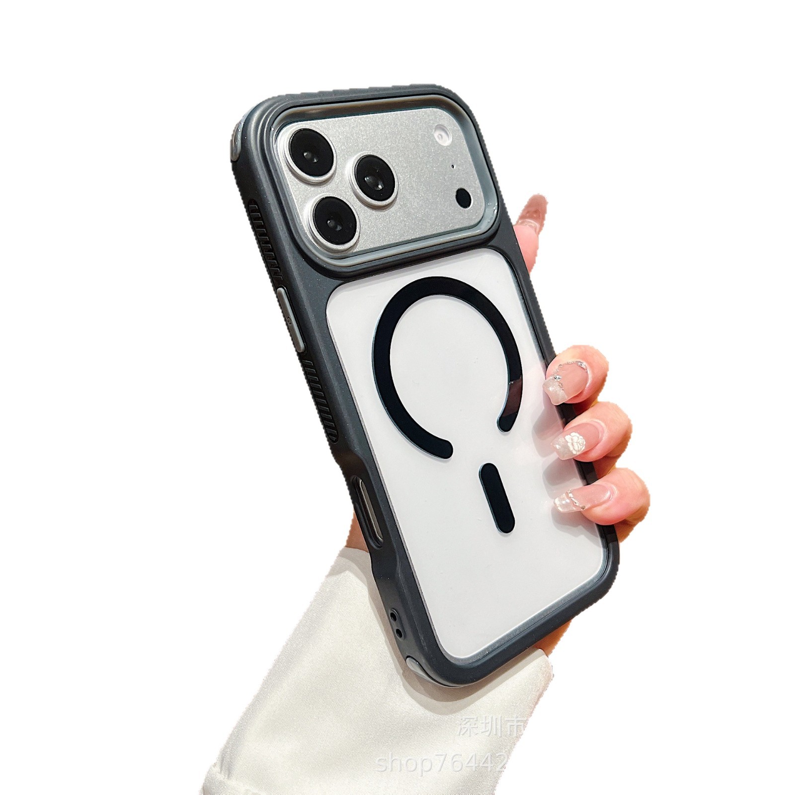 Cool 3 - en - 1 adsorción antideslizante para iPhone17PROMAX teléfono móvil Apple 11 caso anti-caída 13