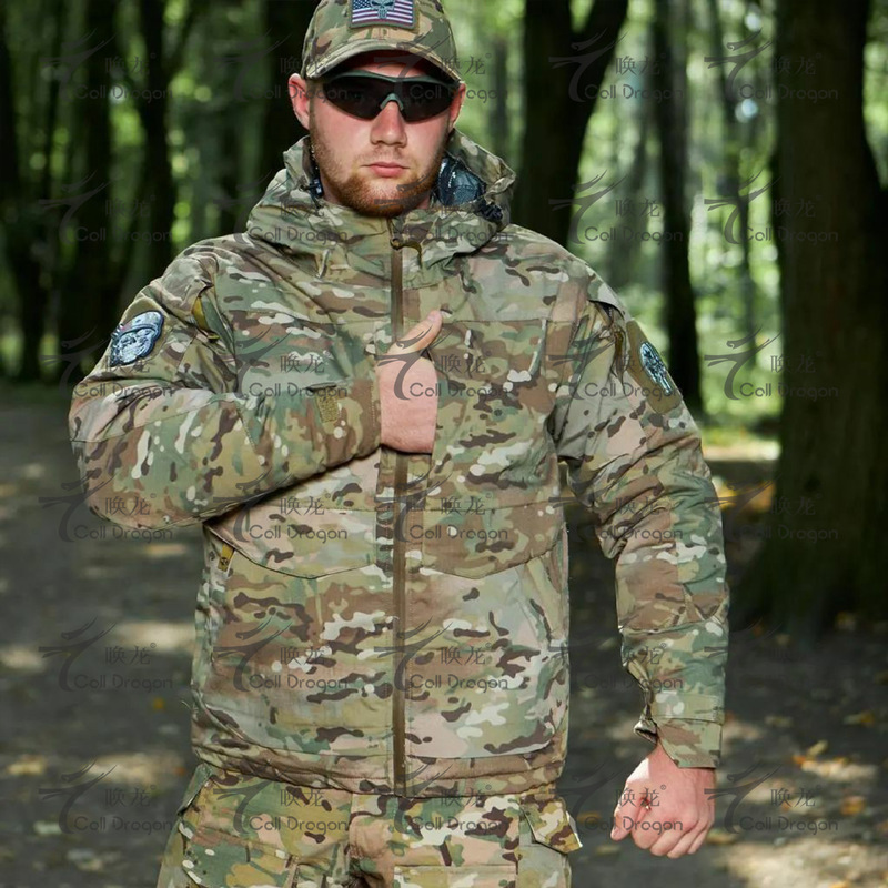 M65 tactical cotton-padded jacket men's outdoor anti-splashing heat reflection winter coat windbreaker cotton-padded camouflage cold-proof clothing