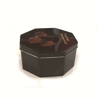 休闲食品纯可可脂黑巧松露巧克力包装铁盒 Chocolate tin box