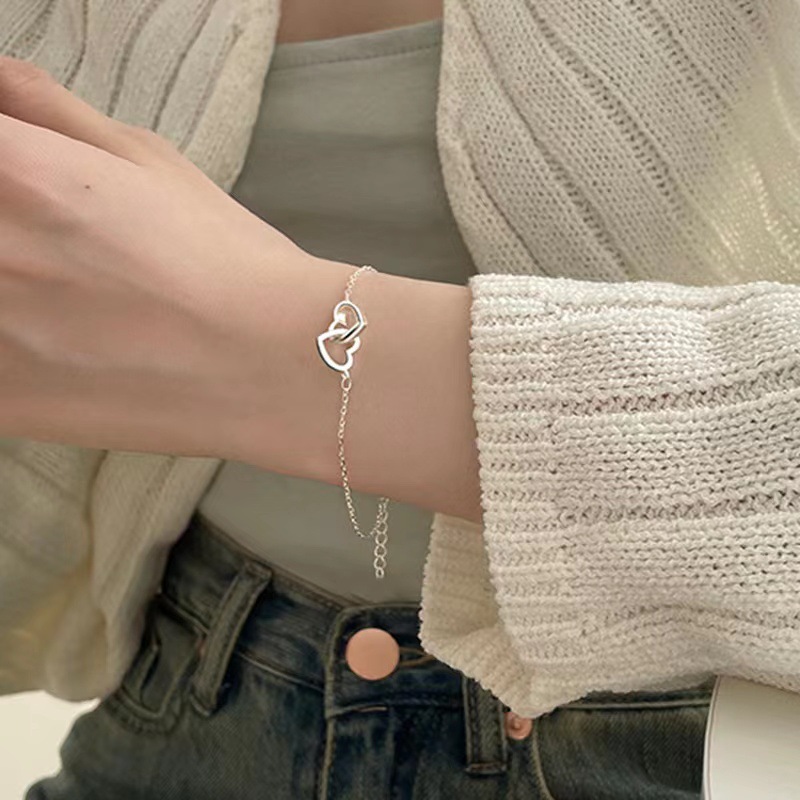 Alloy Material Sweet Heart Shape Alloy Plating Women's Bracelets