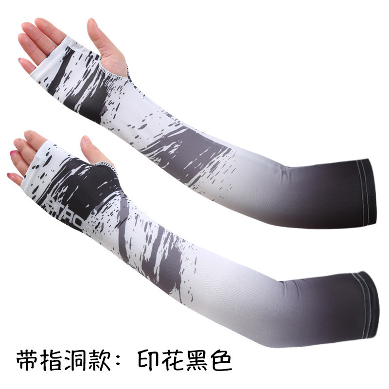 Manga de hielo de los hombres de verano deportes al aire libre ovisleeve a prueba de Sol de conducción de las mujeres transpirable delgada manga del brazo de protección solar