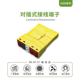 826W-5五进十出公母对插式连接器插拔式端子对插接线LED接线