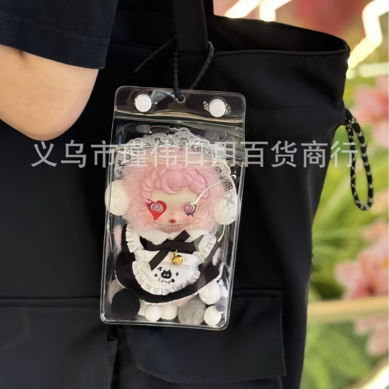全透明方糖包牛奶盒痛包SP搪胶Labubu遛娃包拉布布通用收纳保护套|undefined