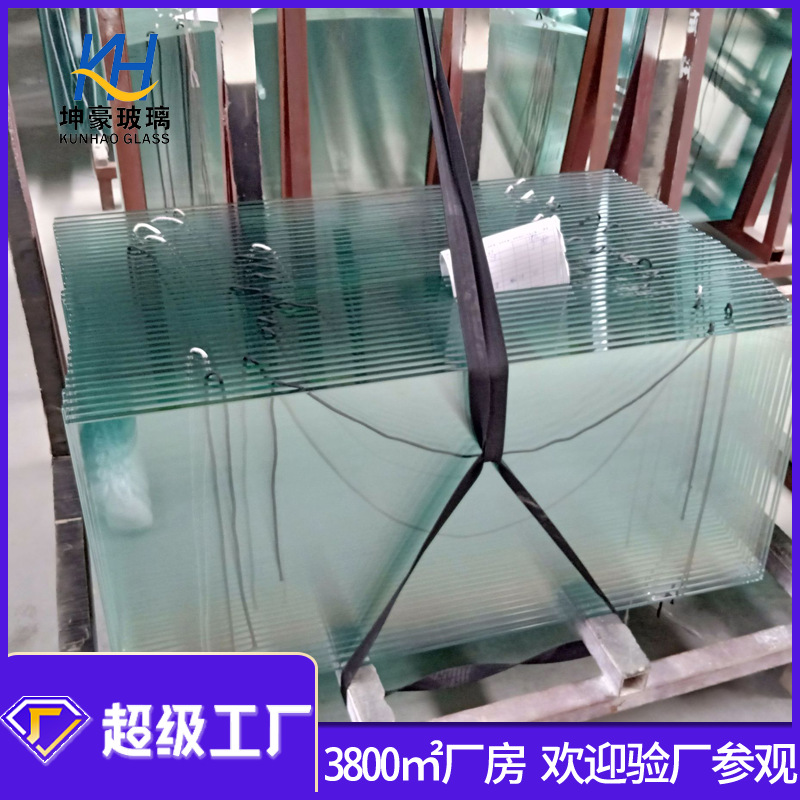 东莞钢化玻璃厂家批量生产 10mm透明钢化玻璃 柜门玻璃免钻孔加工