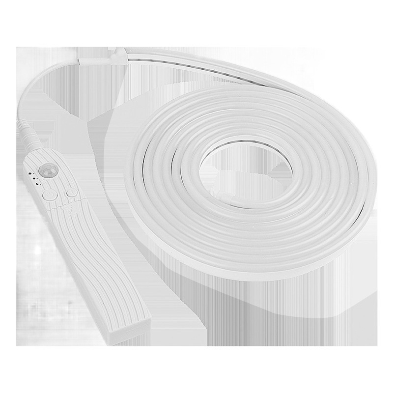 Luz de interfaz USB con barra de luz de ambiente LED carga Cuerpo Humano inducción mesita de noche dormitorio de la computadora luz nocturna autoadhesiva hecha a mano