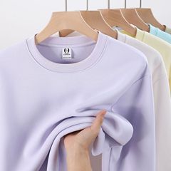 メーカー卸売りポリエステル丸首ガーディアン純色男女印ロゴ字班服ジャケット秋長袖シャツ