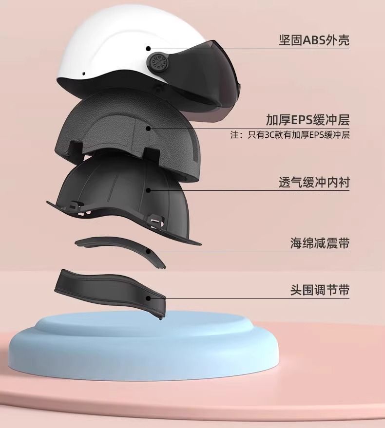 New national standard 3C certified electric motorcycle helmet, suitable for both men and women, designed for summer use, offering sun protection, and lightweight for electric scooters