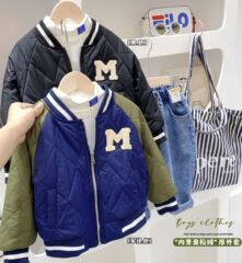 Boys' fleece jacket 2023 new baby winter clothing, older children's late autumn jackets, trendy children's thickened tops, autumn and winter