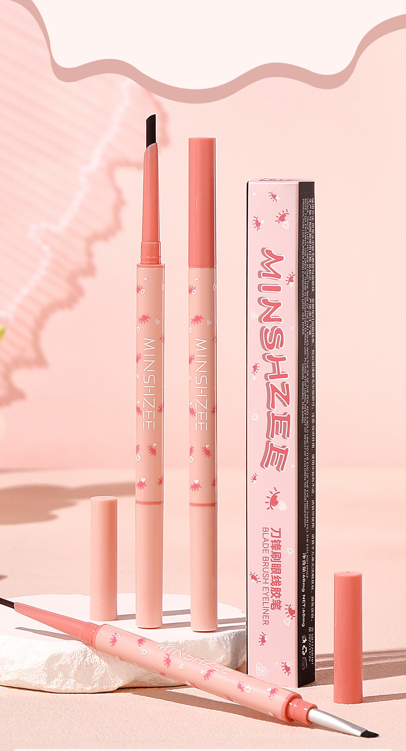 Mingxi Zhi Blade Brush eyeliner Gel Pen does not smudge and lasts long. Beginner's double-head eyeliner pen, waterproof and sweat-proof, women cross-border undefined