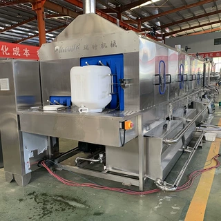 糖浆桶清洗设备 自动连续式清洗塑料周转桶的机器