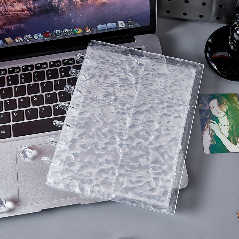 El nuevo botón de hongos de 3 pulgadas pequeño álbum de tarjetas de almacenamiento de tarjetas transparentes grabadas en el álbum de fotos