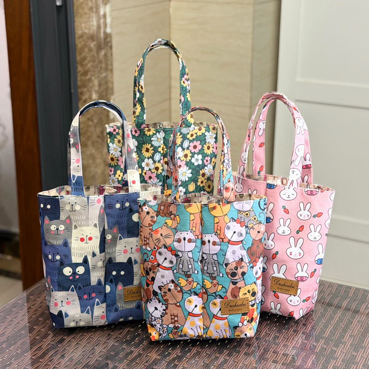 New Korean-Style Waterproof Double-Cup Holder, Portable Water Cup Bag, Baby Bottle Bag, Thermal Cup, Umbrella Bag, Mobile Phone Handbag