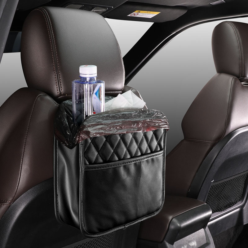 Car interior supplies car front seat rear tissue box umbrella storage pocket storage box car trash can