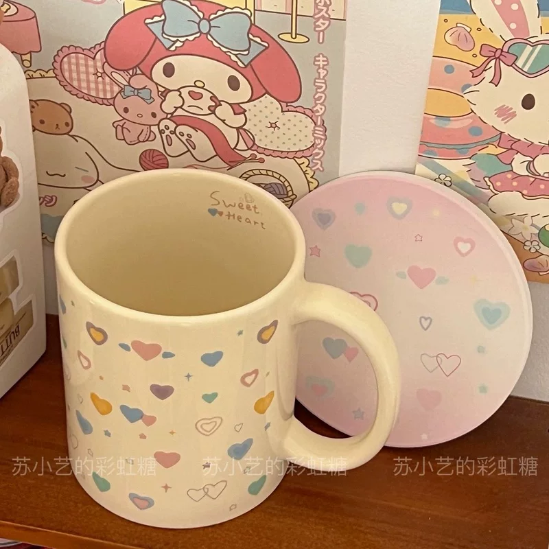 Internet celebrity love ceramic couple cup water cup milk cup coffee cup couple cup office home casual drinking water cup