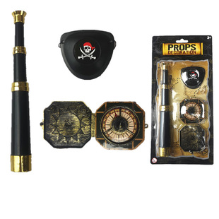 Halloween Wholesale Children's Plastic Toys Pirate 3 Pieces Set Prom Party Decoration Pirate Props