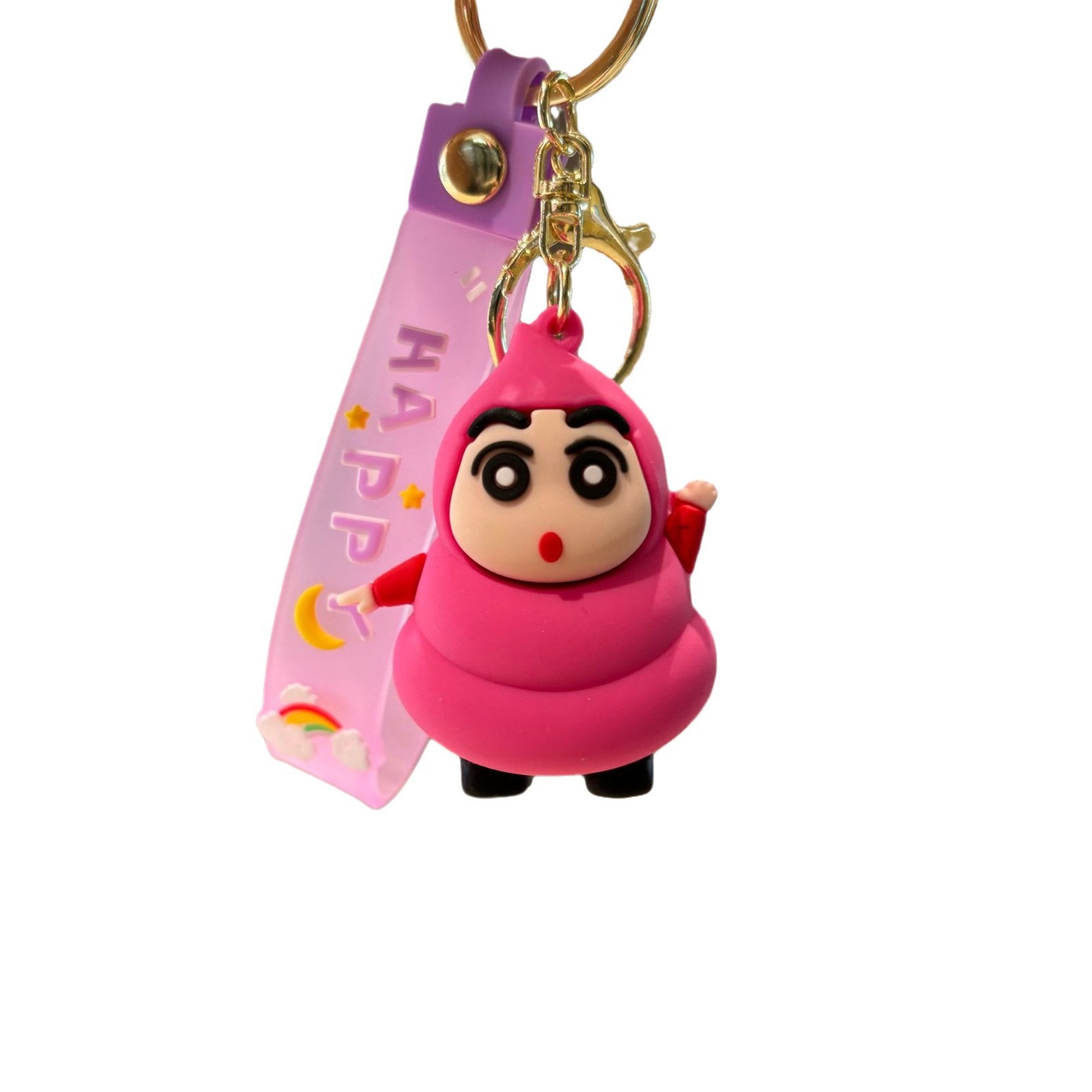 Lápiz de dibujos animados pequeño nuevo llavero adorable muñeca de PVC colgante bolso de automóvil agarrador llavero regalo pequeño