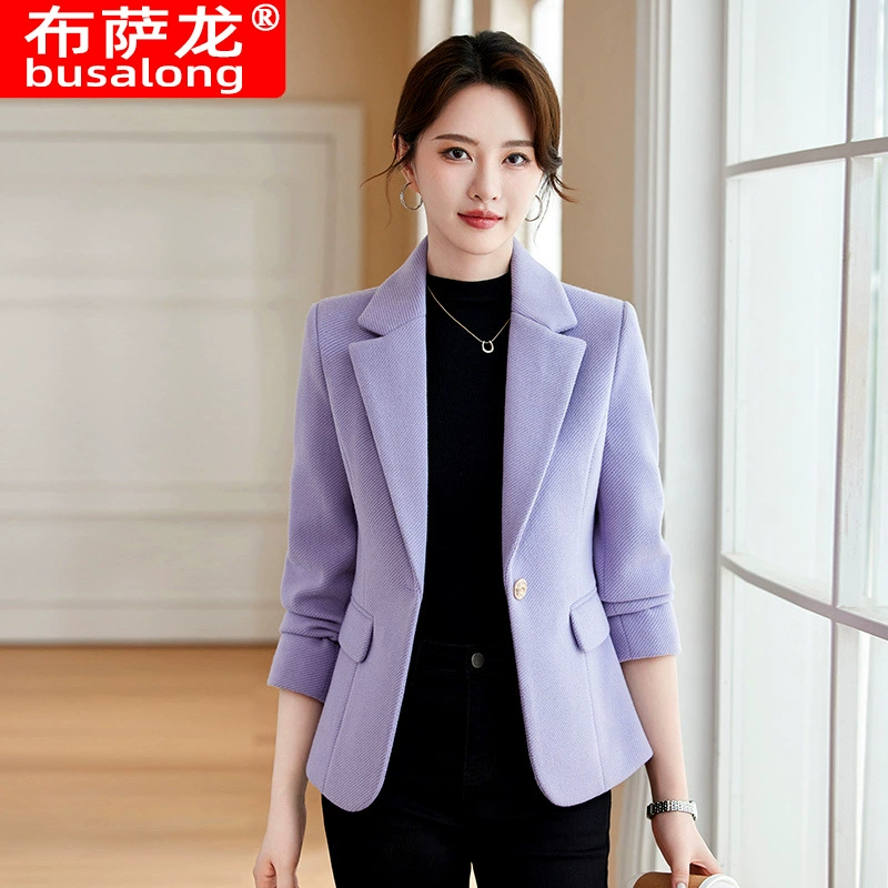 2024 новый бузалонг busalong женский с длинными рукавами профессиональный маленький костюм официальное женское пальто комбинезон 2592