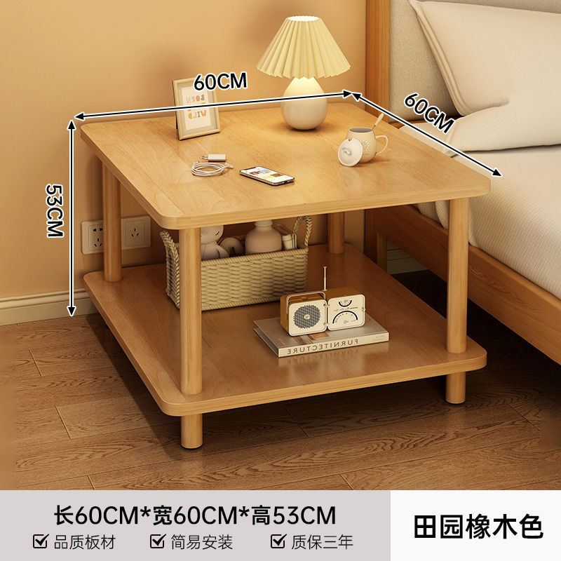 Mesa de cabecera para alquiler de habitaciones, mesa de té moderna y simple, mesa pequeña, dormitorio simple, pequeño estante de cabecera.