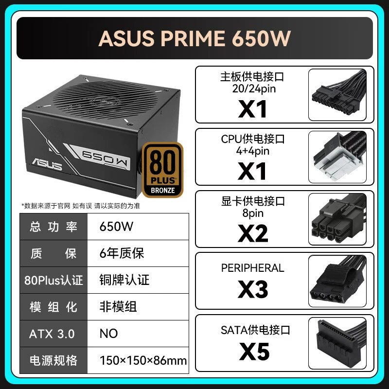 Asus, совместимый ноутбук, блок питания, RTX5060, 16G, 650W
