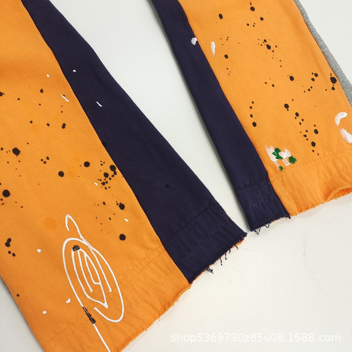 [Entrega transfronteriza de una pieza de comercio electrónico] Galería Deptment Flare Splash-Ink graffiti costura pantalones acampanados