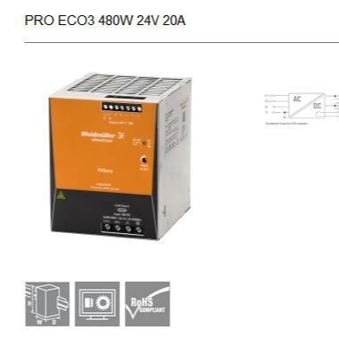 魏德米勒初级开关电源PROECO3480W24V20A型号146955000