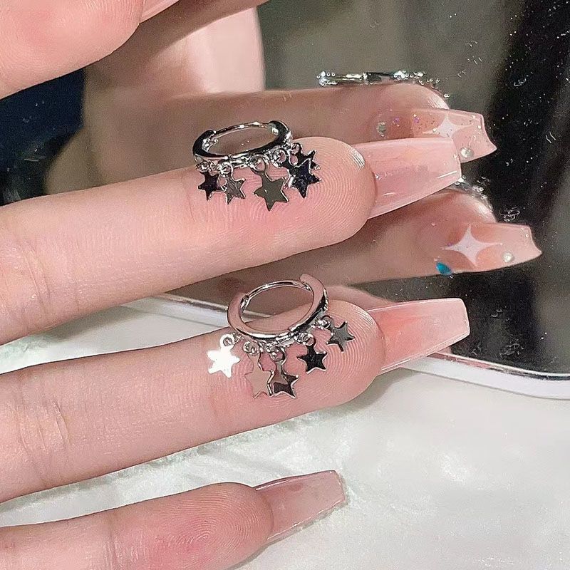 Simple Style Star Alloy Patchwork Women's Drop Earrings display picture 1