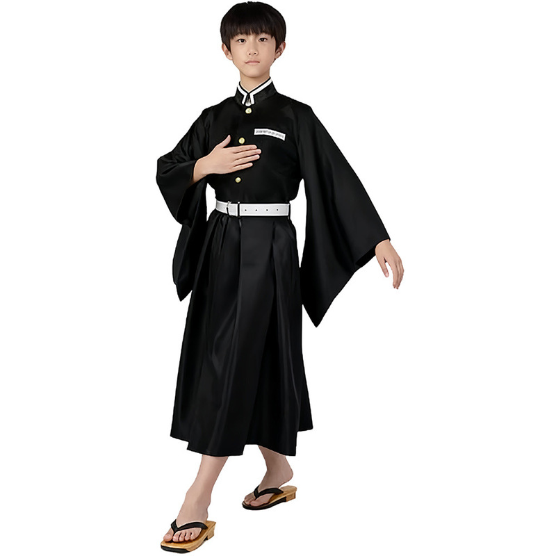 鬼灭之刃炭治郎弥豆子我妻善逸富冈义勇儿童万圣节cosplay服|undefined