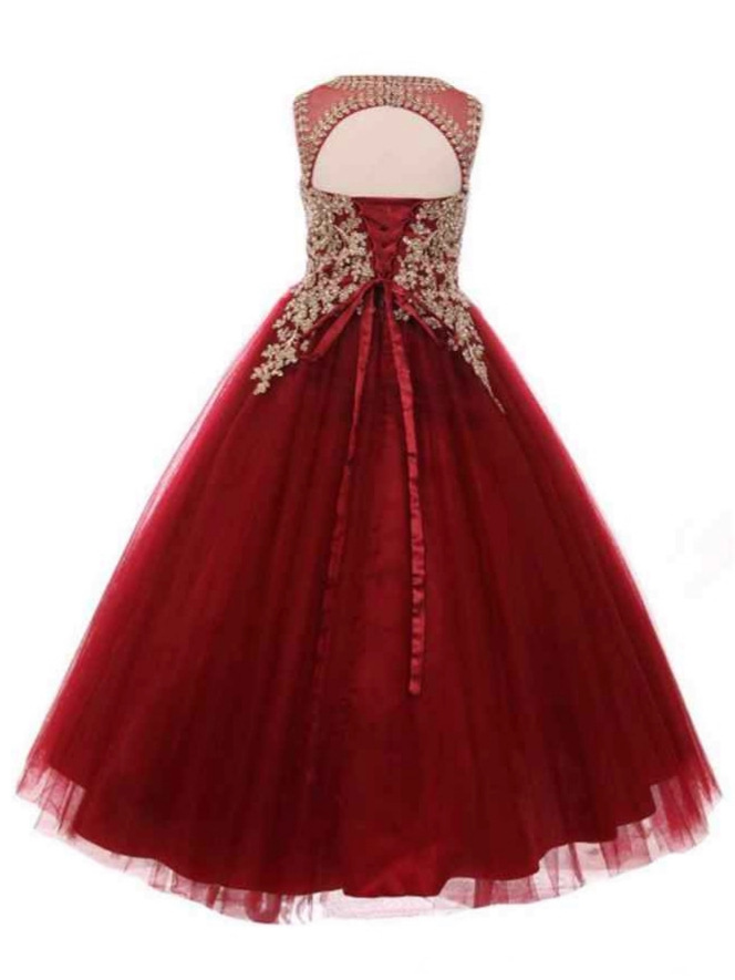 Niñas transfronterizas encaje caliente diamante vestido de princesa sin mangas vestido de niños espectáculo de cumpleaños desfile anfitrión vestido de prenda