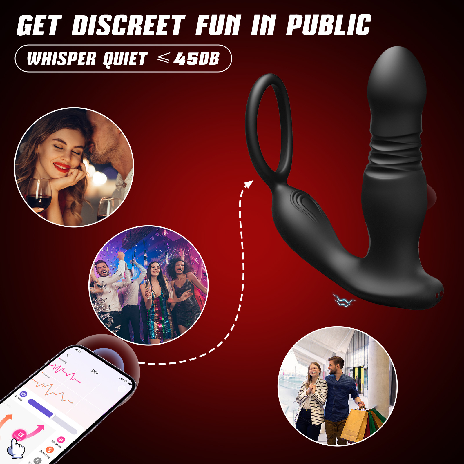 Prostatamassagegerät für Männer, Analschutz, vibrierender Masturbator, Sexspielzeug, einziehbarer Analplug für den Hinterhof für Frauen_voghion.com