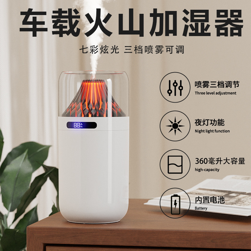 車載火山加湿器 USB充電式エアスプレー加湿器 ギフトアロマタイプ 輸出向け|undefined