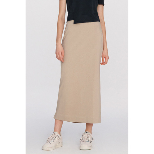 Spring  New Yoga Sports Semi-Long Skirt Fitness Casual Matching Skirt with Side Slit High-Waist One-Step Skirt