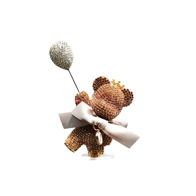 Ornaments Cake Decoration Car Gifts – Car ornaments - new-golden-holding-balloon-violent-bear-ornament