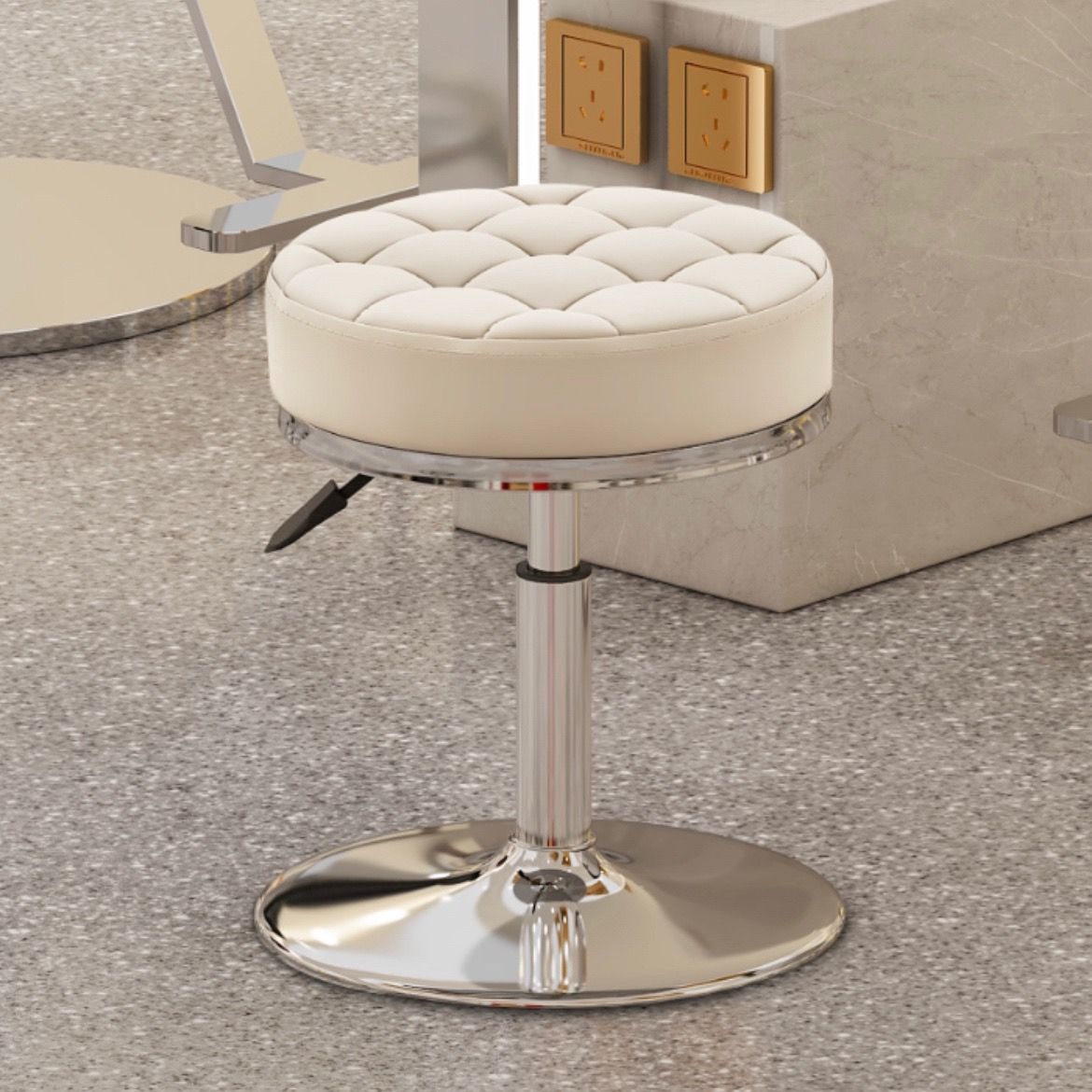 Barbería silla de corte de pelo taburete de carpintería elevación rotatoria taburete redondo polea doméstica barbería salón de belleza taburete