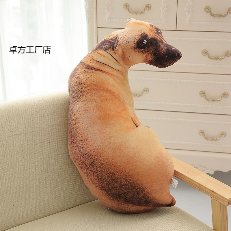 クリエイティブシミュレーションシングルドッグ枕ぬいぐるみ動物ハスキードール大型かわいい女の子睡眠人形|undefined