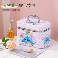 Capacious cosmetic bag, handheld universal mirror, portable storage system, high-quality style