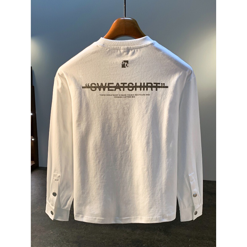 Heavy Weight Long-Sleeved T-Shirt Men's Loose Large Size 2025 Autum New Sweatshirt Classy Retro Round Neck Top Heavy Weight Long-Sleeved T-Shirt Men's Loose Large Size 2025 Autum New Sweatshirt Classy Retro Round Neck Top