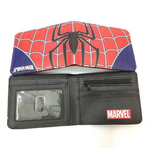 Superhero Series Short Bifold Wallet Teenage Men's Simple Coin Purse Card Holder Wallet