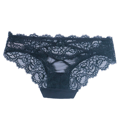 Low waist sexy women's underwear, lace sexy panties, cross thong, breathable and tempting for women