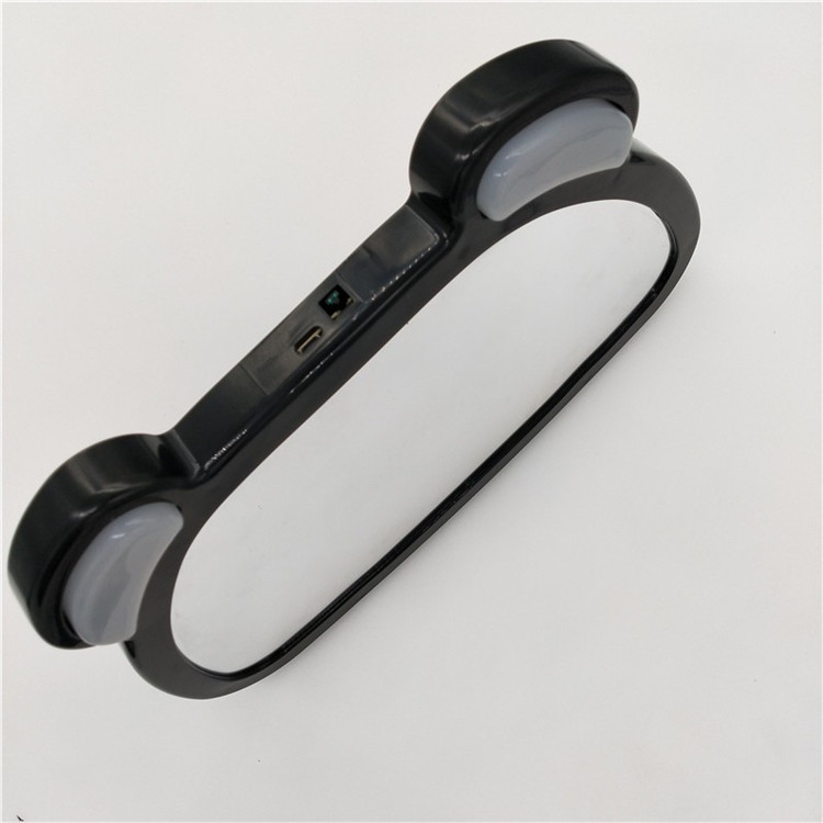 In-car baby rearview mirror car child car seat 360 ° rotating LED reflective auxiliary observation mirror