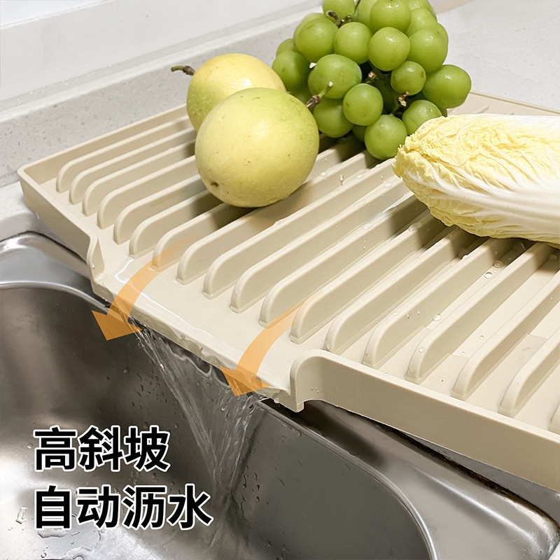 跨境TEMU硅胶台上盆沥水垫锅垫日用餐厨台面垫高坡度不积水隔热垫|undefined