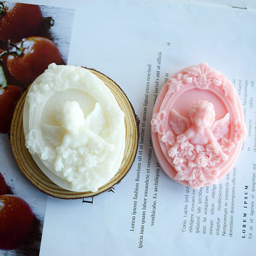 ins angel plaster silicone mold DIY aromatherapy candle diffusion stone glue handmade soap ornaments hanging abrasive tools