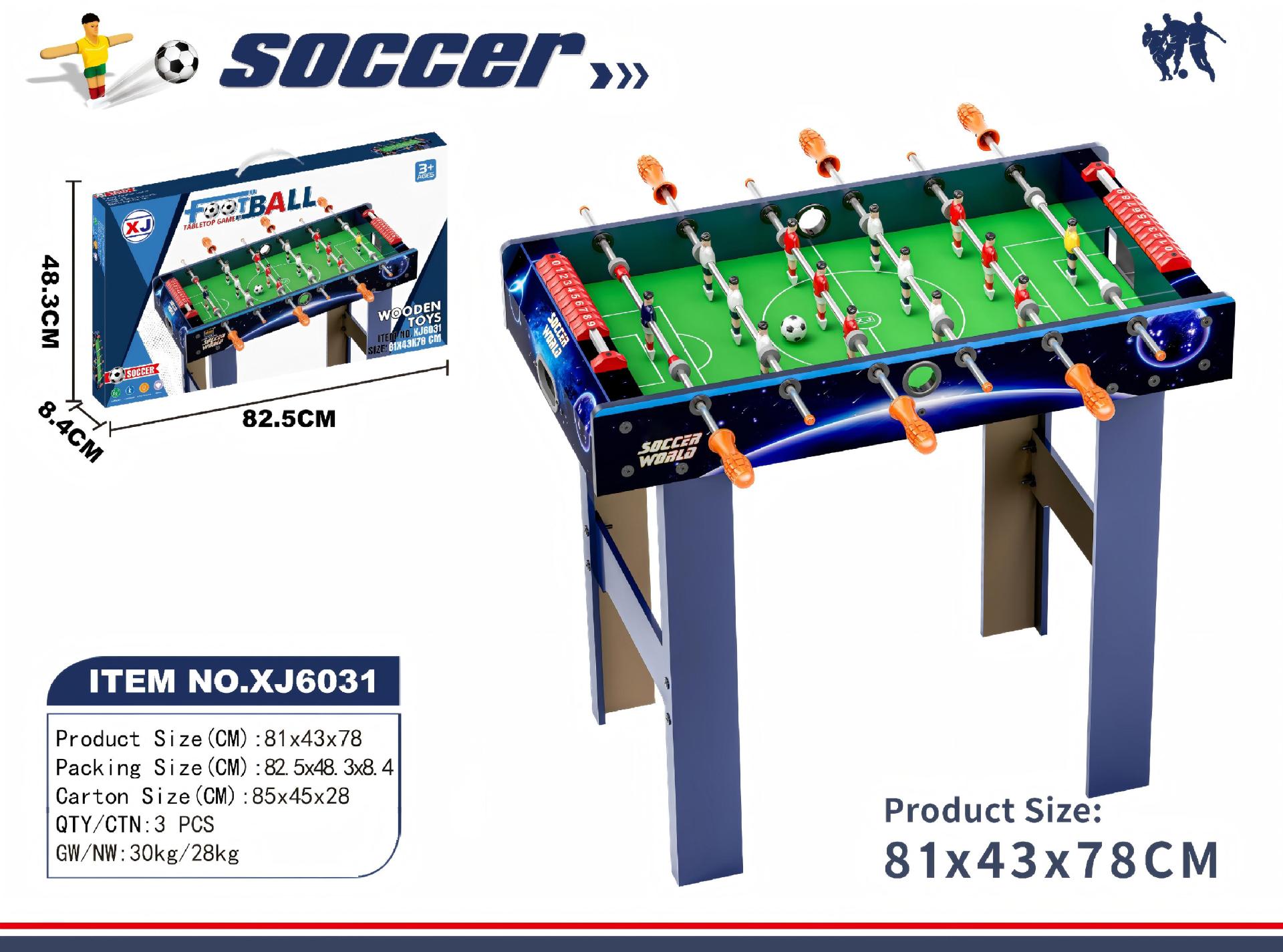 Mesa de fútbol infantil competitivo transfronterizo de cuatro golpes de seis golpes de mesa de fútbol de mesa para dos jugadores contra la mesa de batalla juguetes interactivos de ocio para padres e hijos