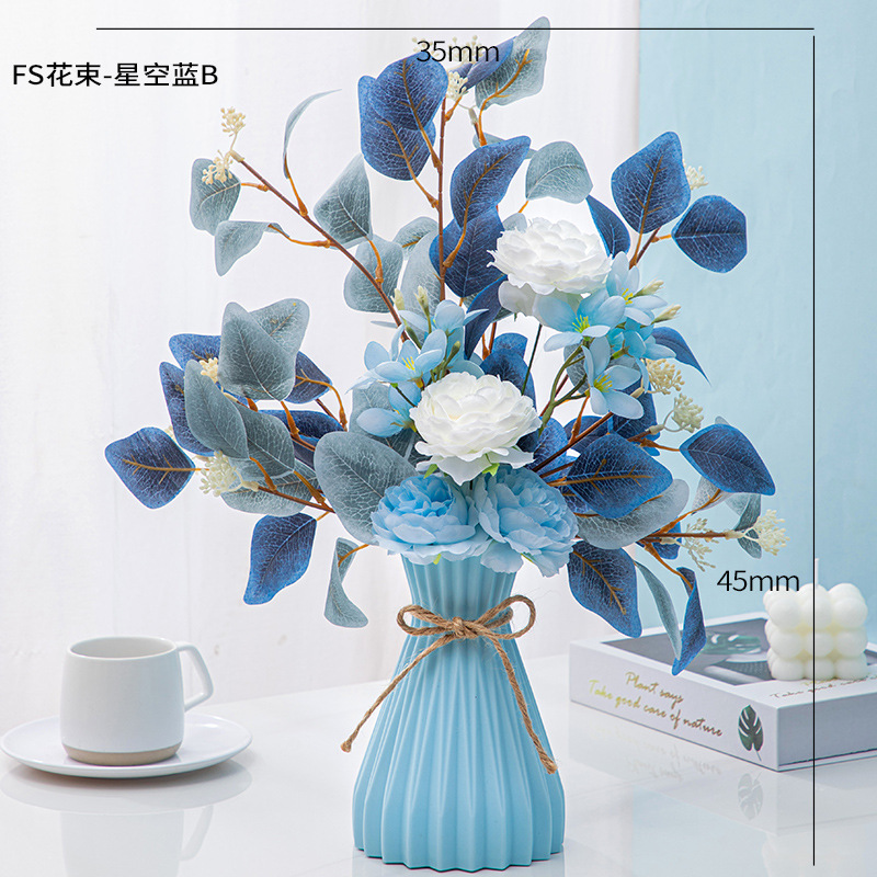 北欧小清新假花仿真花摆件家居客厅摆设餐桌花摆花高颜值盆栽花艺