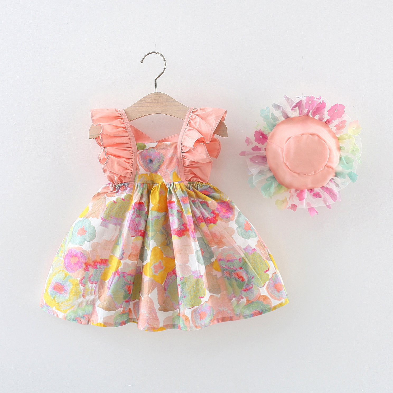 Princess Flower Cotton Girls Dresses display picture 1