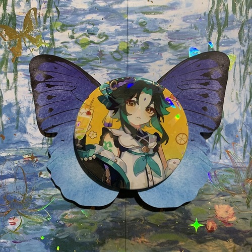 Animation and game fan peripheral badges, Wendy Maplehara and Manyo's two-dimensional brooch, clothes and school bag.