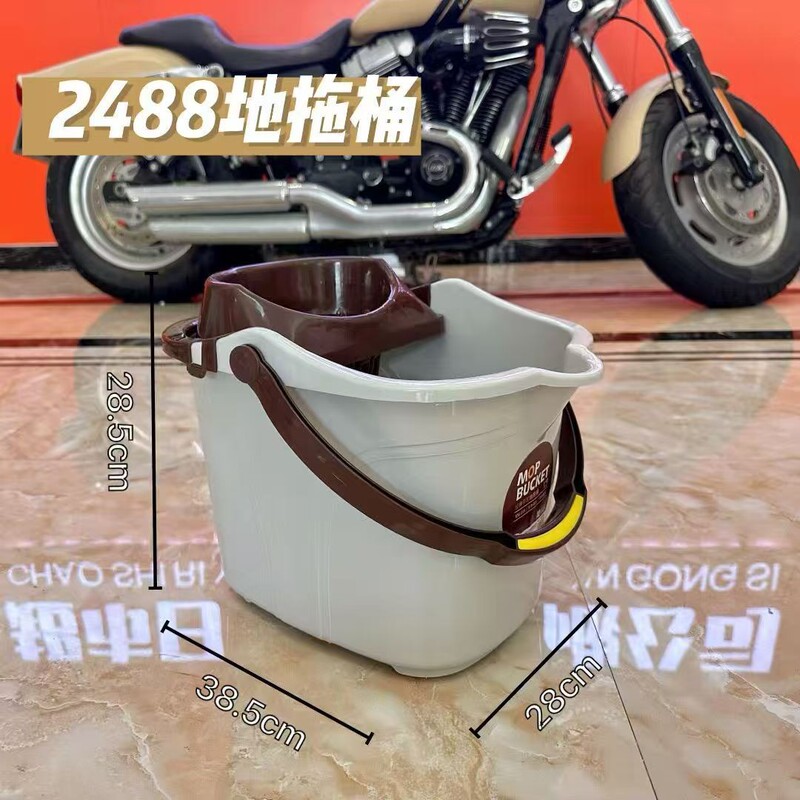 2026 New Model Mop Bucket with Hand-Pressed Wringer, Hands-Free Washing and Wringing, All-In-One Household Automatic Dehydration Multifunctional Plastic Bucket