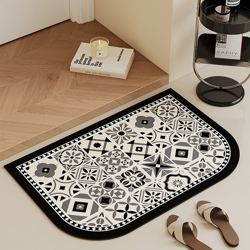 American Retro High-End Bathroom Non-Slip Mat Bathroom Door Absorbent Quick-Drying Foot Mat Diatom Mud Absorbent Mat American Retro High-End Bathroom Non-Slip Mat Bathroom Door Absorbent Quick-Drying Foot Mat Diatom Mud Absorbent Mat